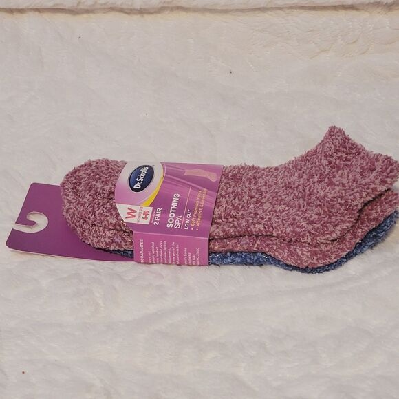 Dr Scholls Low Cut Soothing Spa Socks 2 Pair Lavender & Vitamin E Infused New - Picture 4 of 8